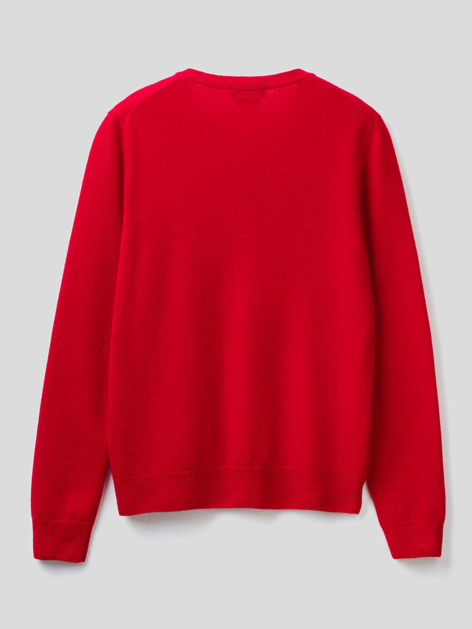 Crew neck cardigan in pure virgin wool image number 2