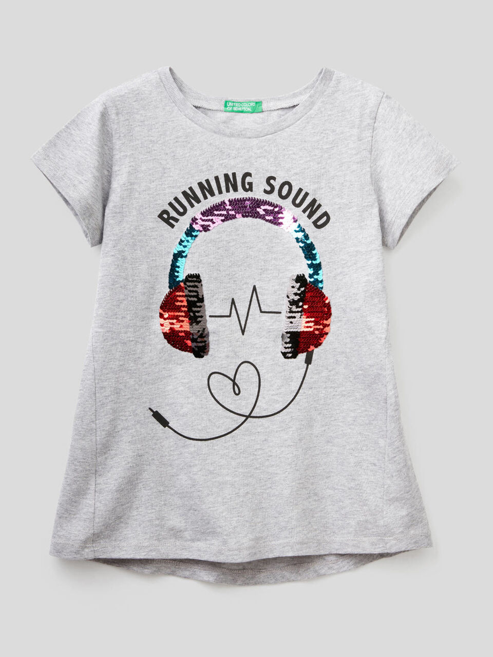 Cotton t-shirt with sequins image number 1