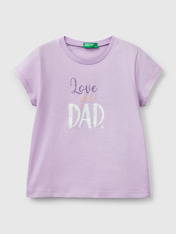 T-shirt in cotton with glitter Junior Girl