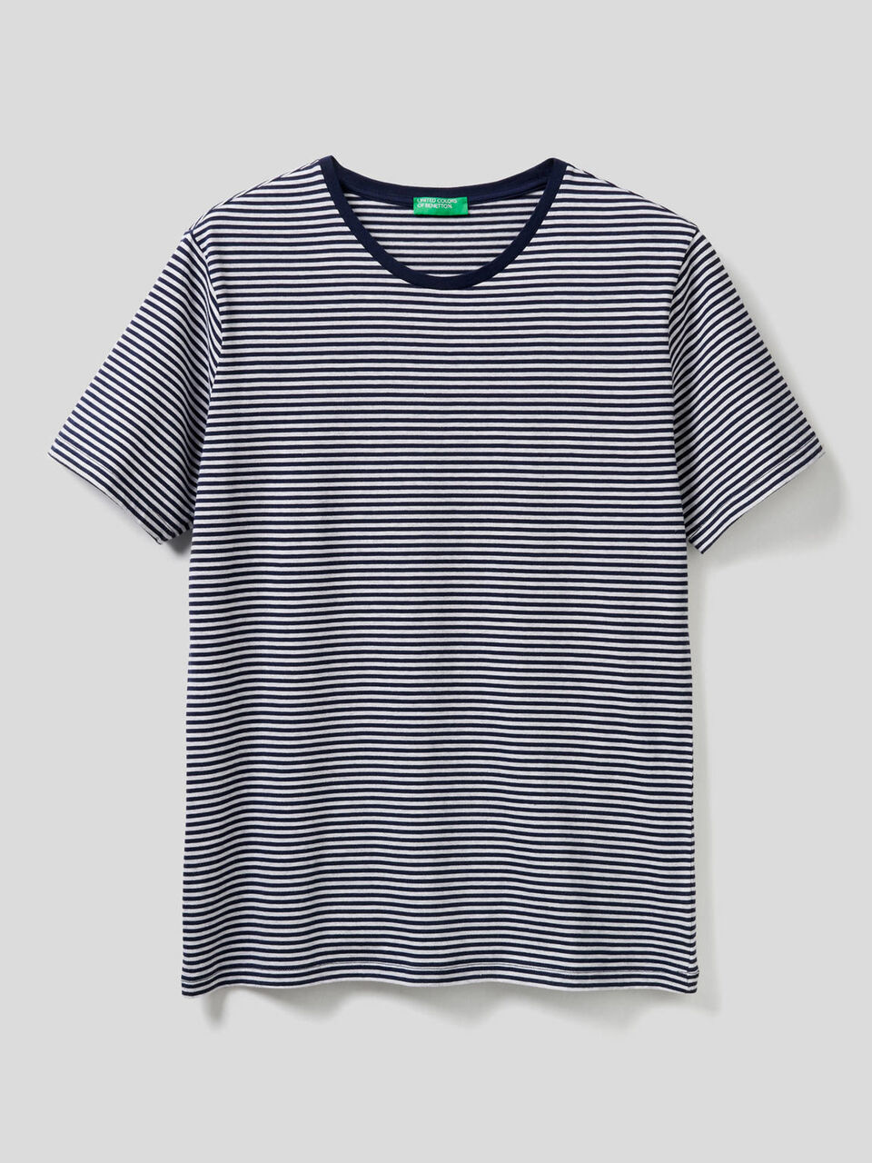 Striped t-shirt in pure cotton image number 1