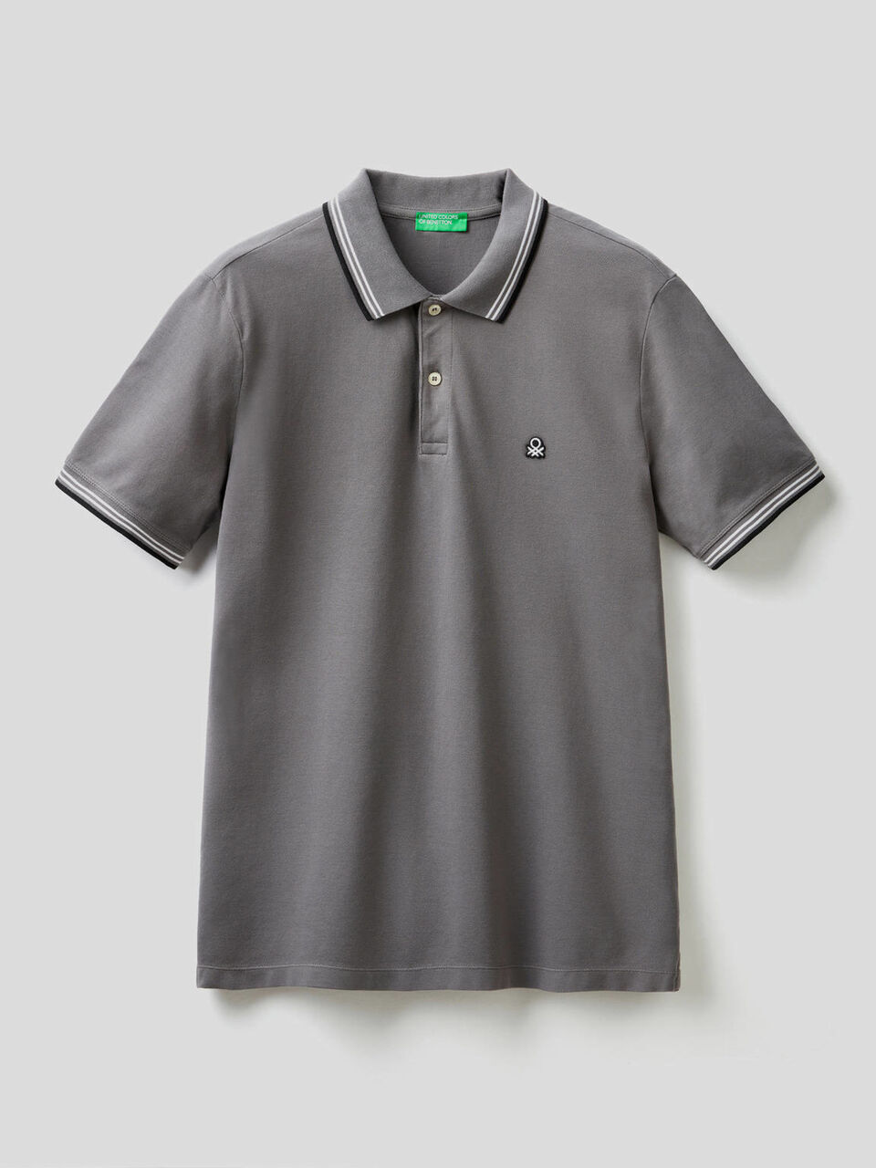 Short sleeve stretch cotton polo image number null