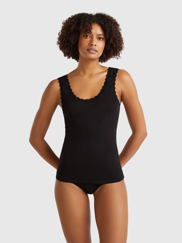 Modal® tank top with lace Women