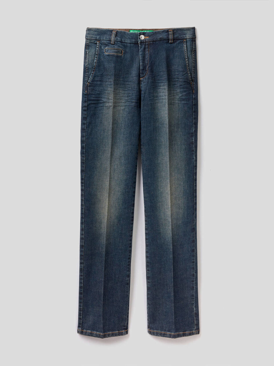 Stretch denim chinos image number 1