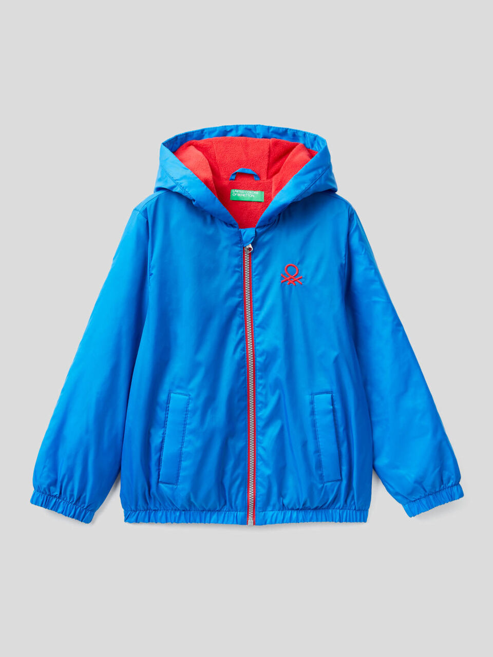 Jacket with zipper and hood image number 1