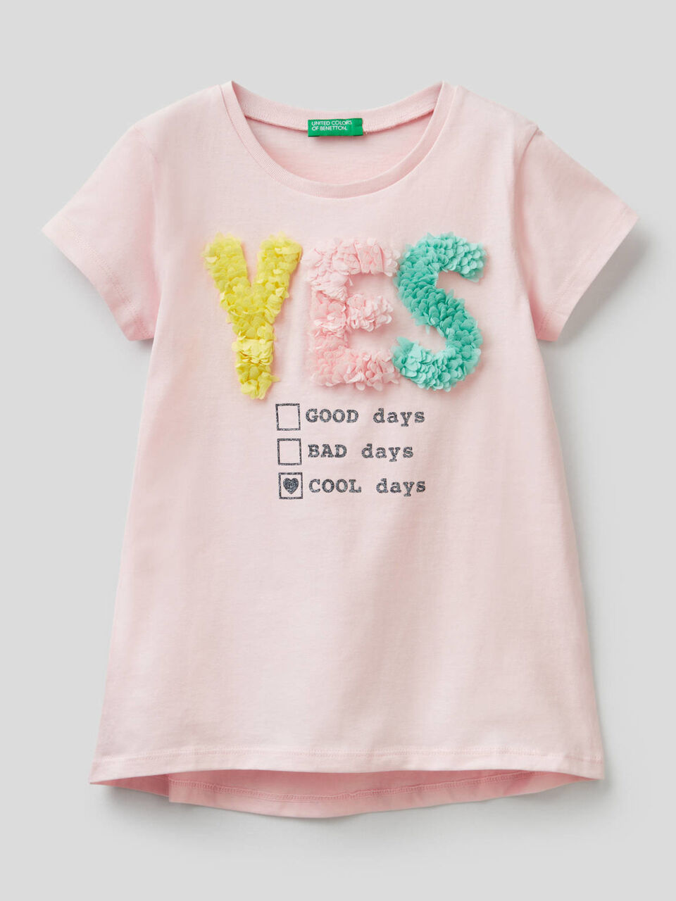 T-shirt with petal applique image number 1