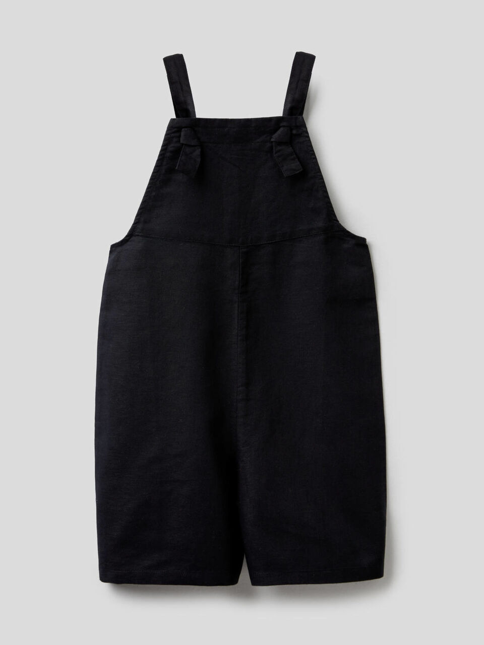 Linen blend overalls with wide leg image number 1