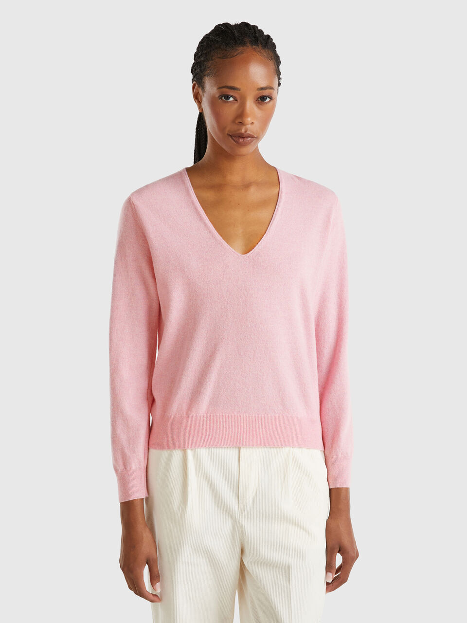 V NECK SWEATER L/S Women image number null