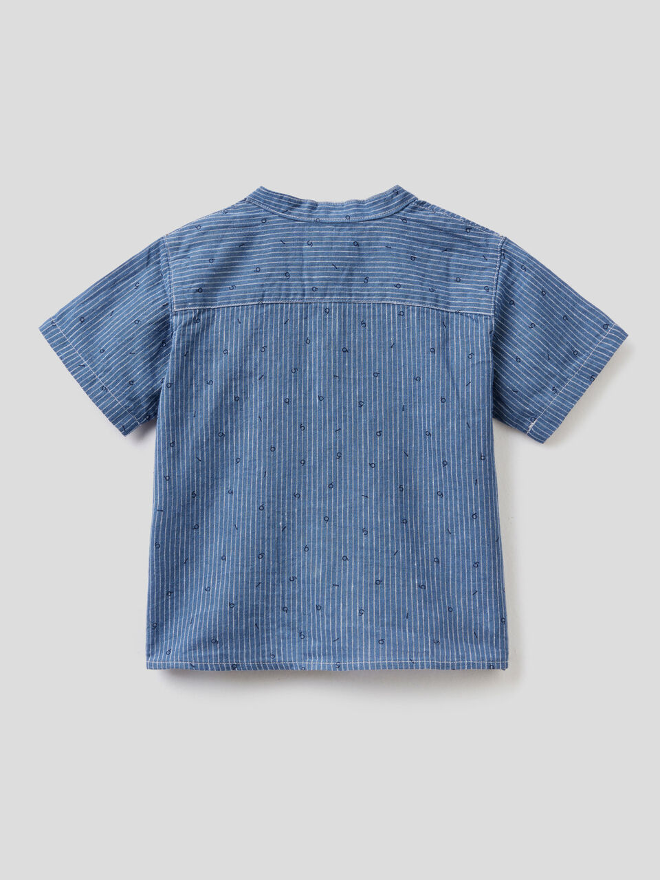 Pattern shirt in linen blend image number 2