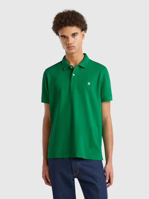 Green regular fit polo Men