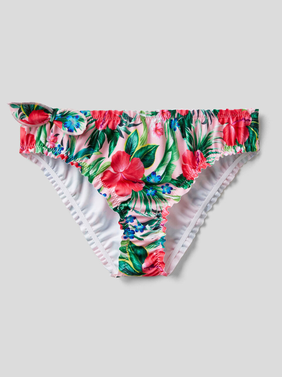 Patterned swim bottoms with bows image number 1