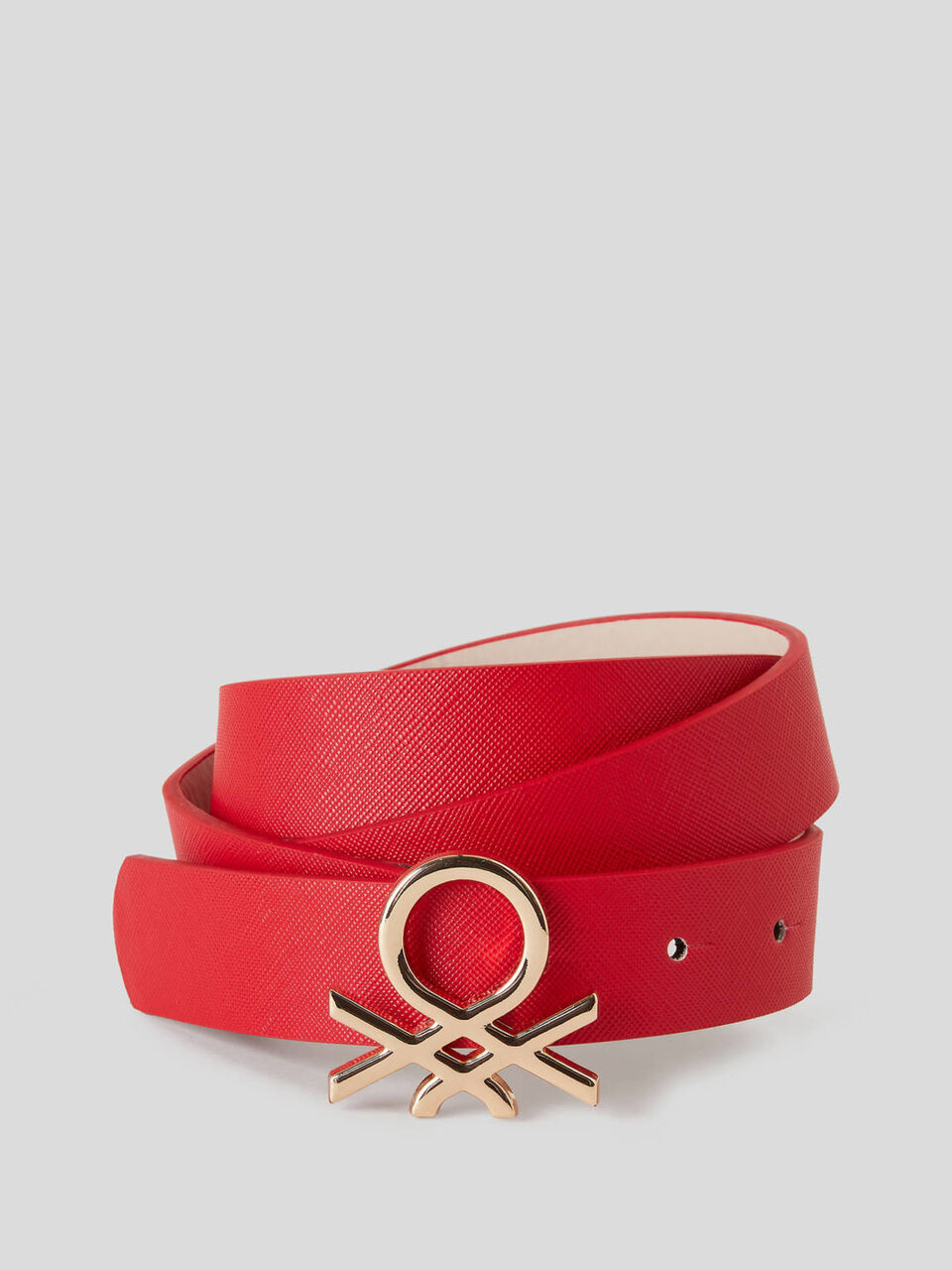 Belt with metal logo image number 1