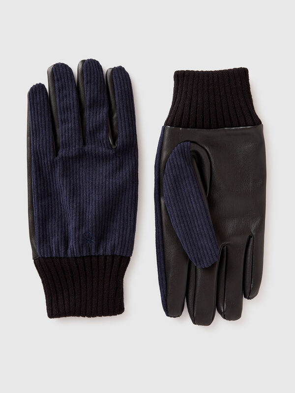 Corduroy gloves Men