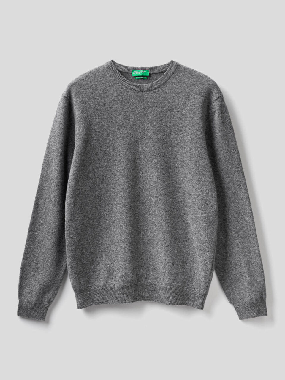 Crew neck sweater in pure virgin wool image number null