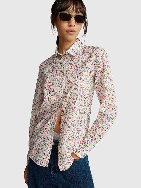 Patterned shirt in lightweight cotton Women