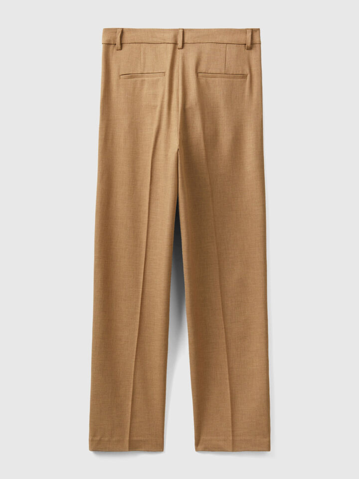 Regular fit flowy trousers image number 2