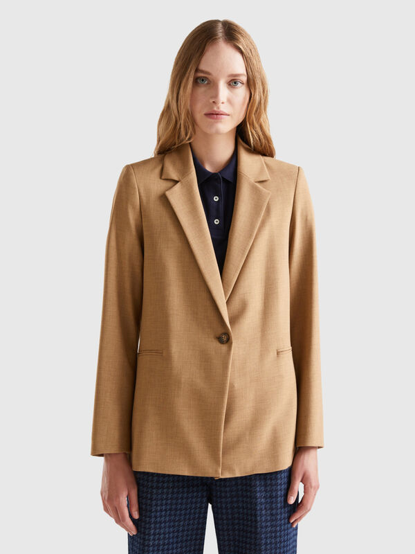 Blazer in stretch viscose blend
