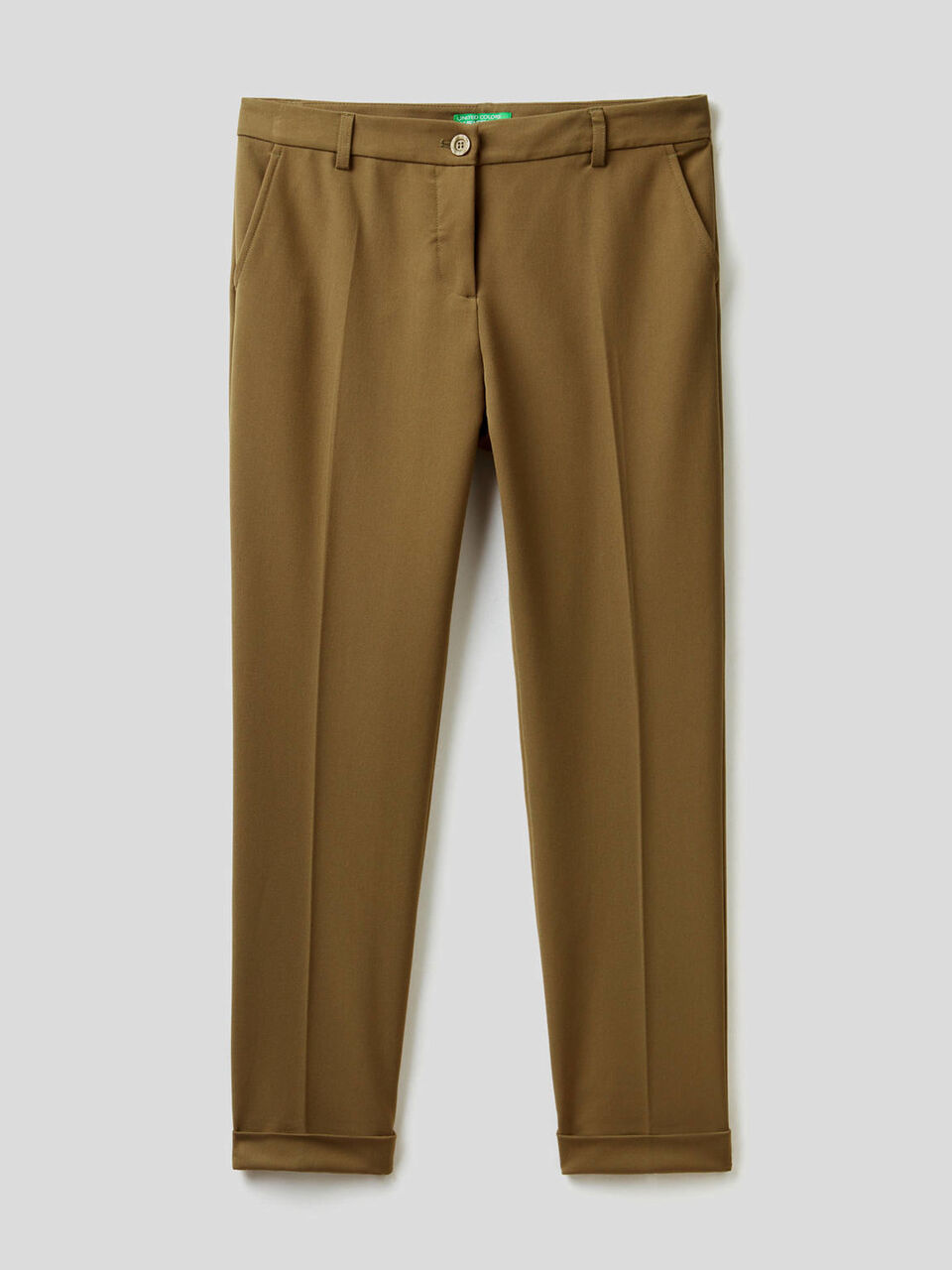 Stretch trousers with cuffs image number 1