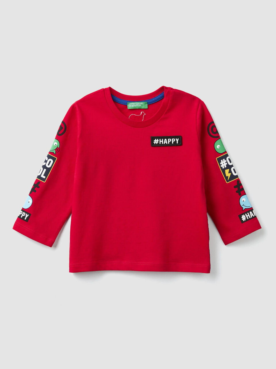 T-shirt with prints and patches image number 1
