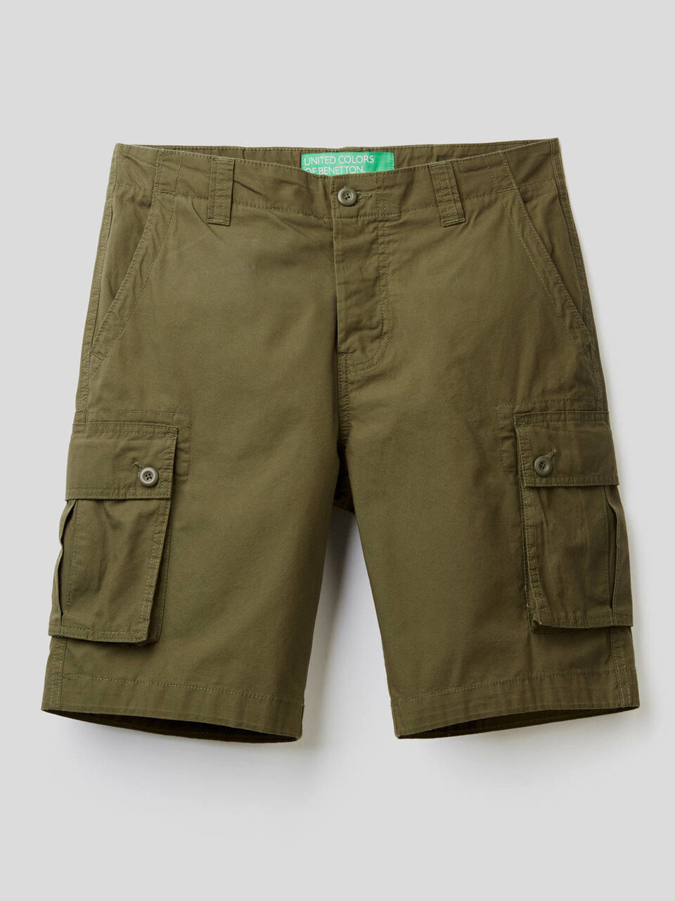 Cargo bermudas in pure cotton image number 1