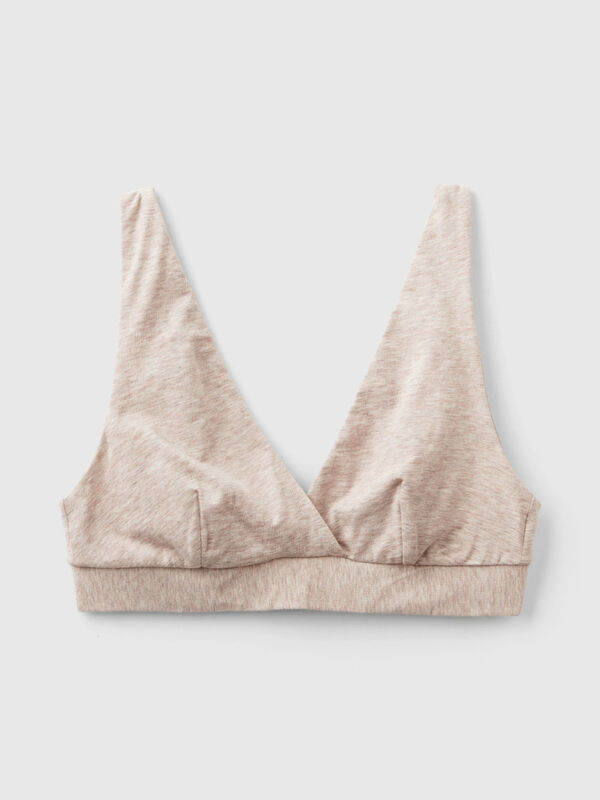 Triangle bra in super stretch organic cotton Women