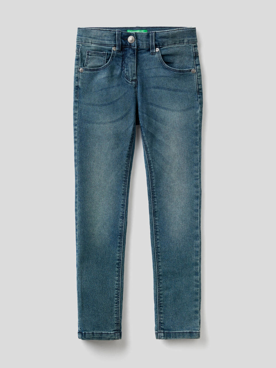 Worn look skinny fit jeans image number 1