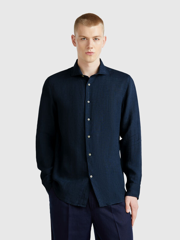 Shirt in pure linen Men