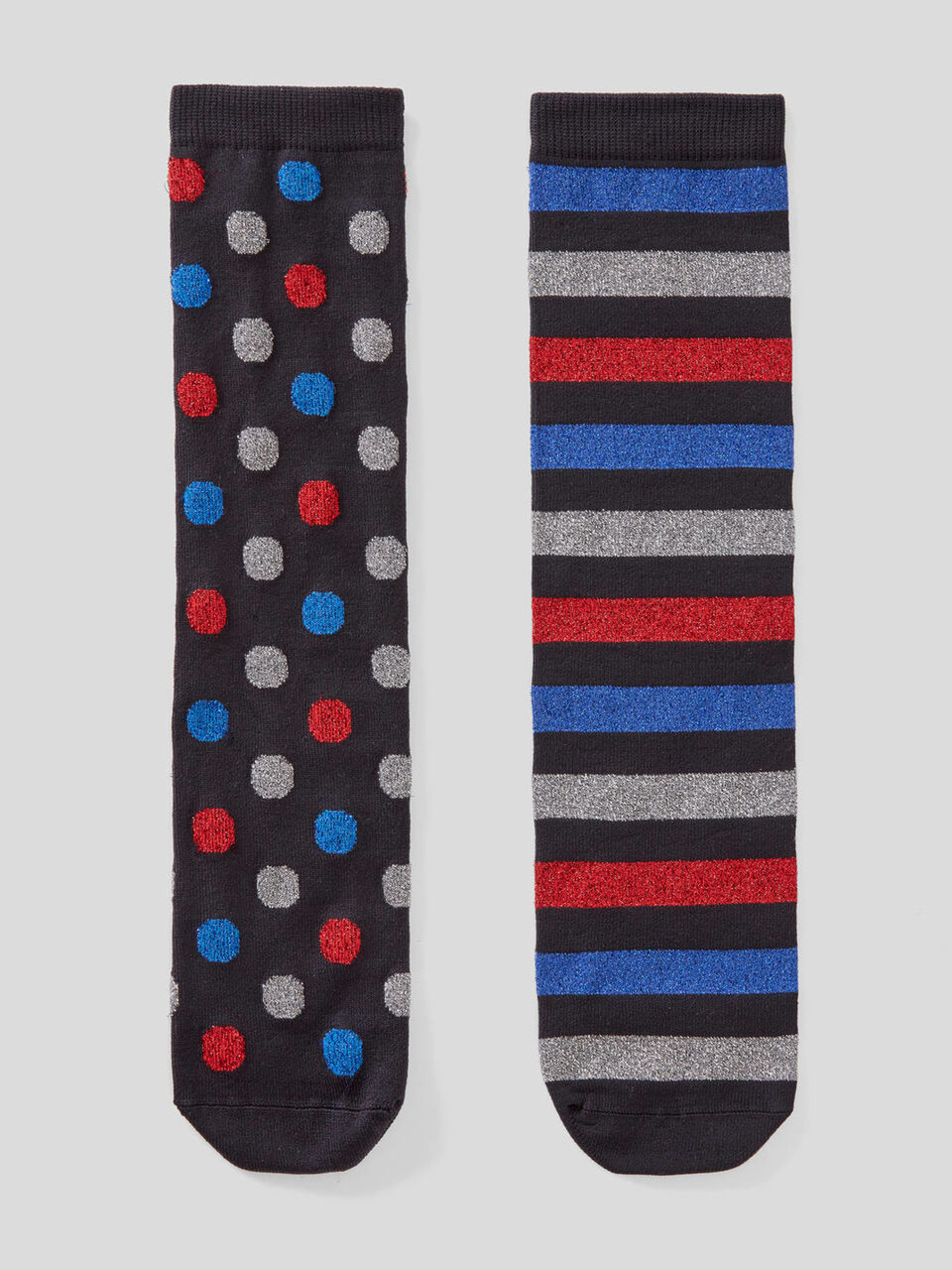 Patterned socks with lurex image number 1