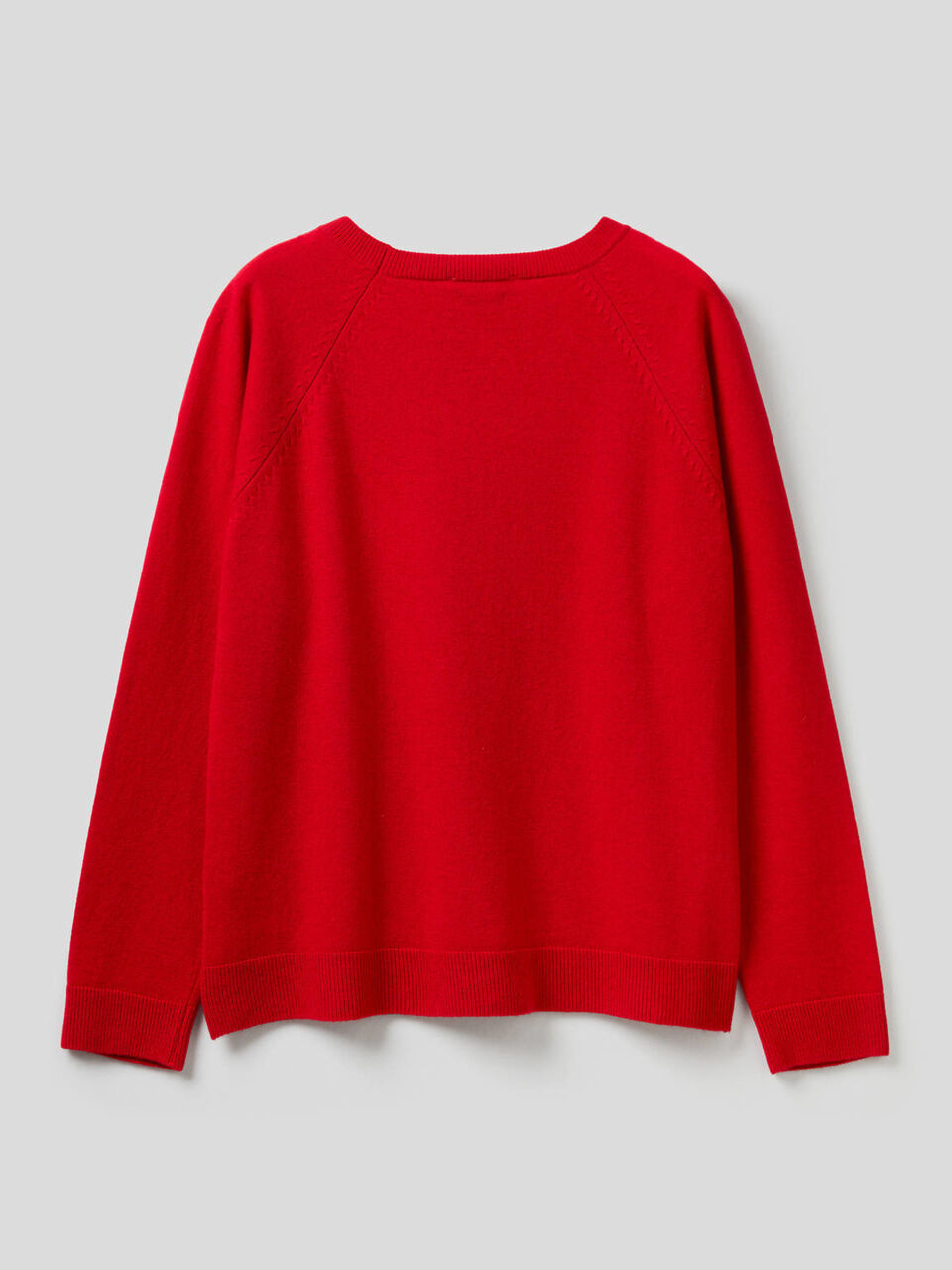 Crew neck sweater in cashmere and wool blend image number 2