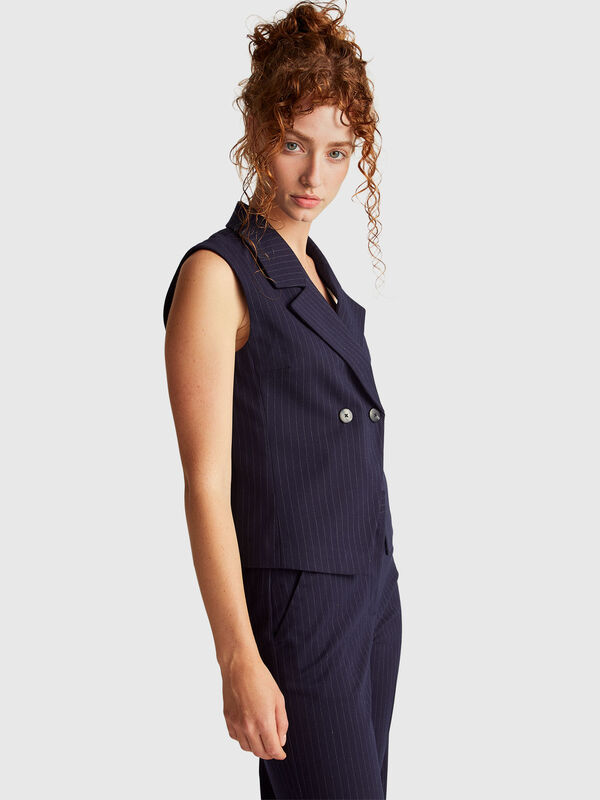 Double-breasted pinstripe vest Double-breasted pinstripe vest Women