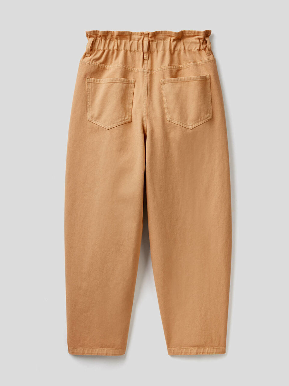 High-waisted 100% cotton trousers image number 2