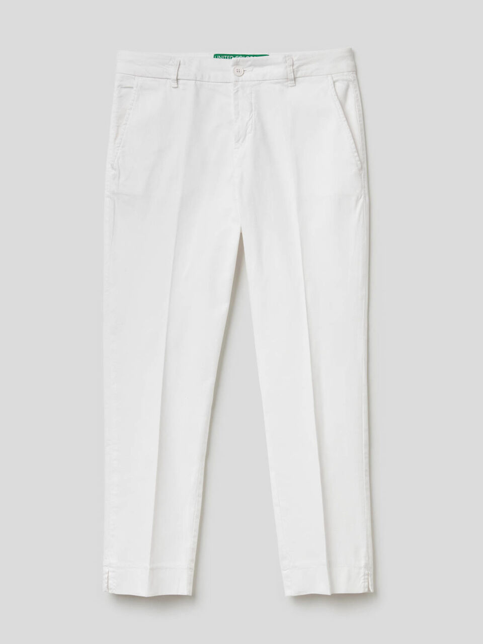 Cropped chinos in stretch cotton image number 1
