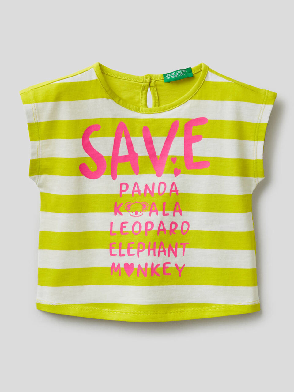 Striped t-shirt with print image number 1