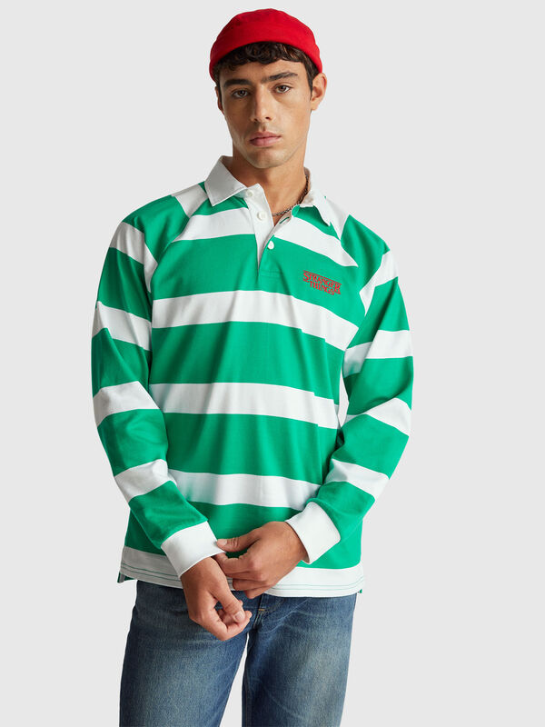 Stranger Things striped polo Men