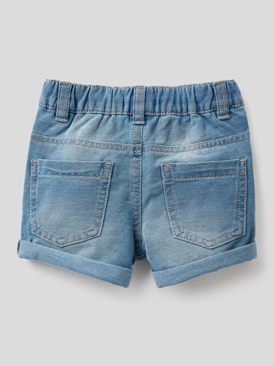 Denim look sweat shorts image number 2