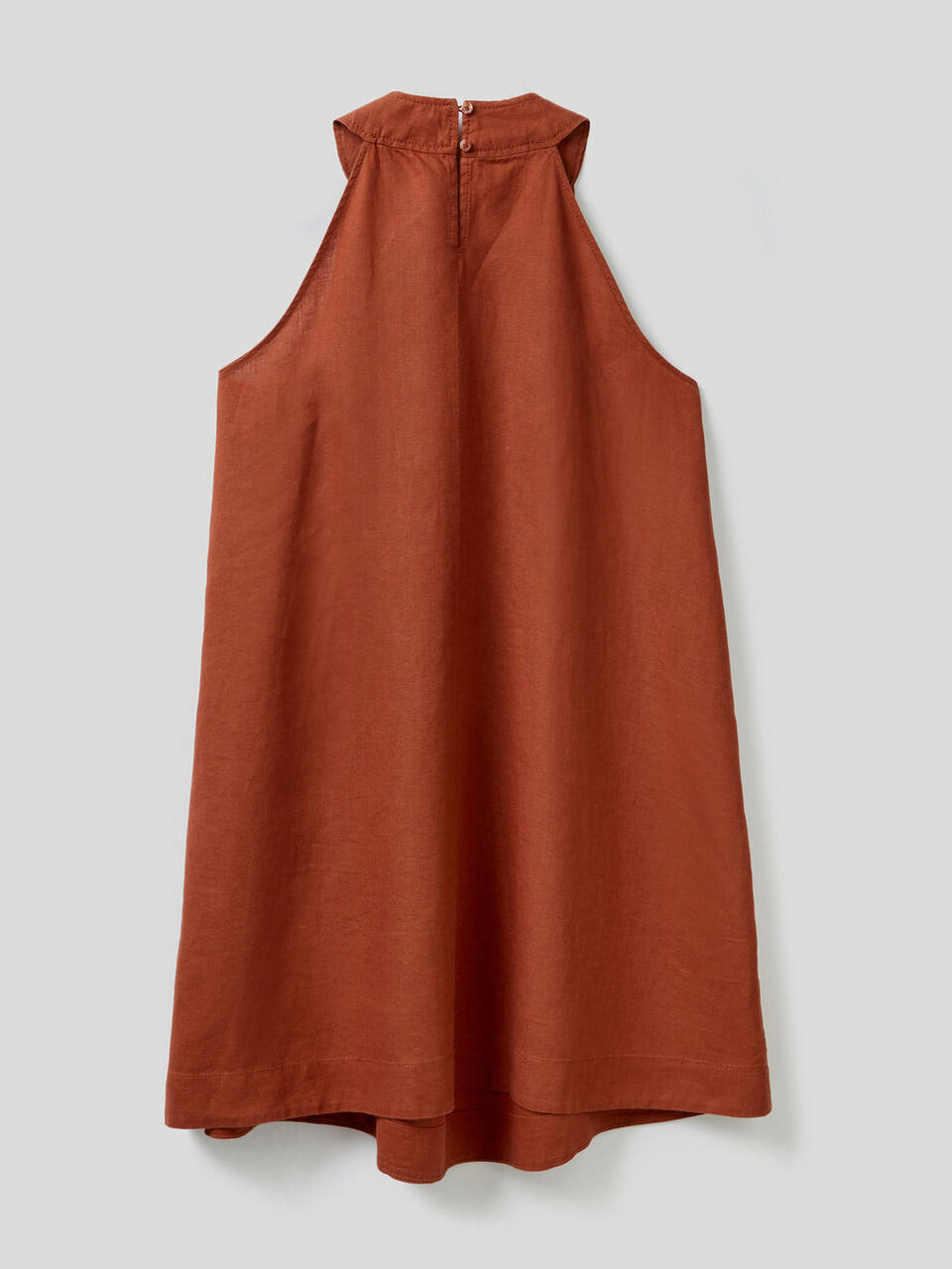 Cropped dress in 100% linen image number null