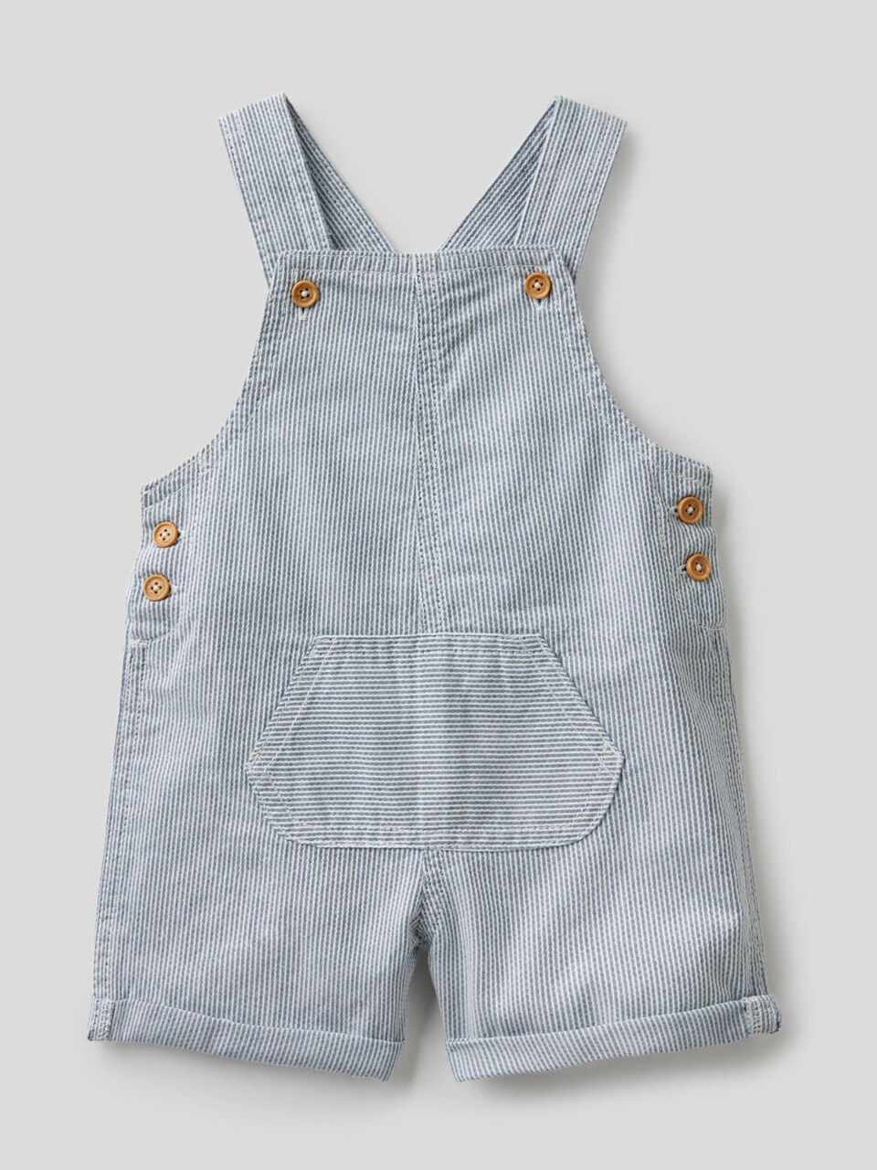 Short overalls in 100% cotton image number 1