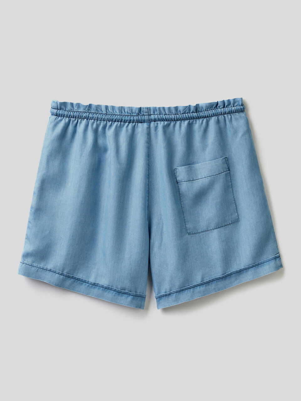 Flowy denim look shorts image number 2