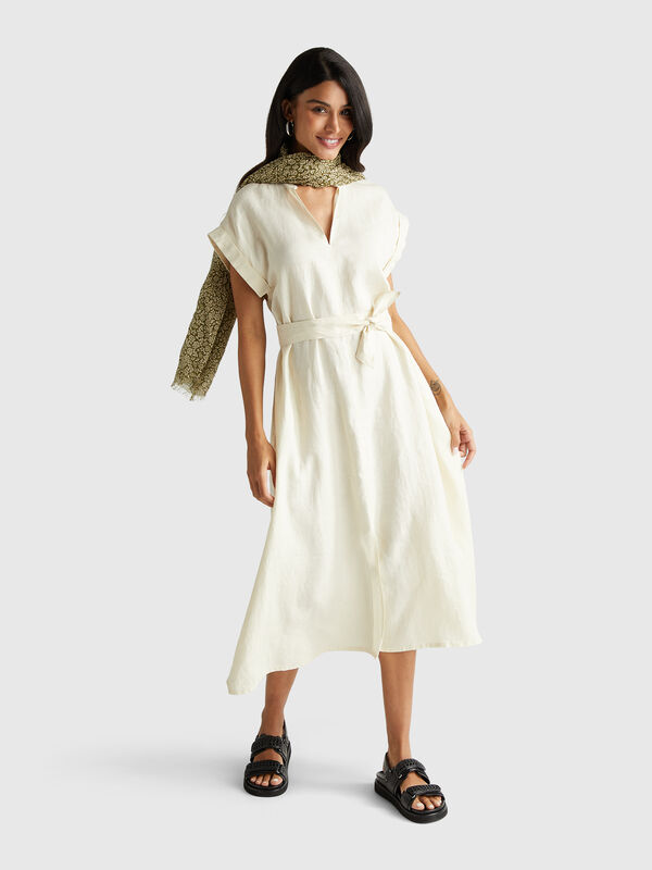 Patterned scarf in viscose Women