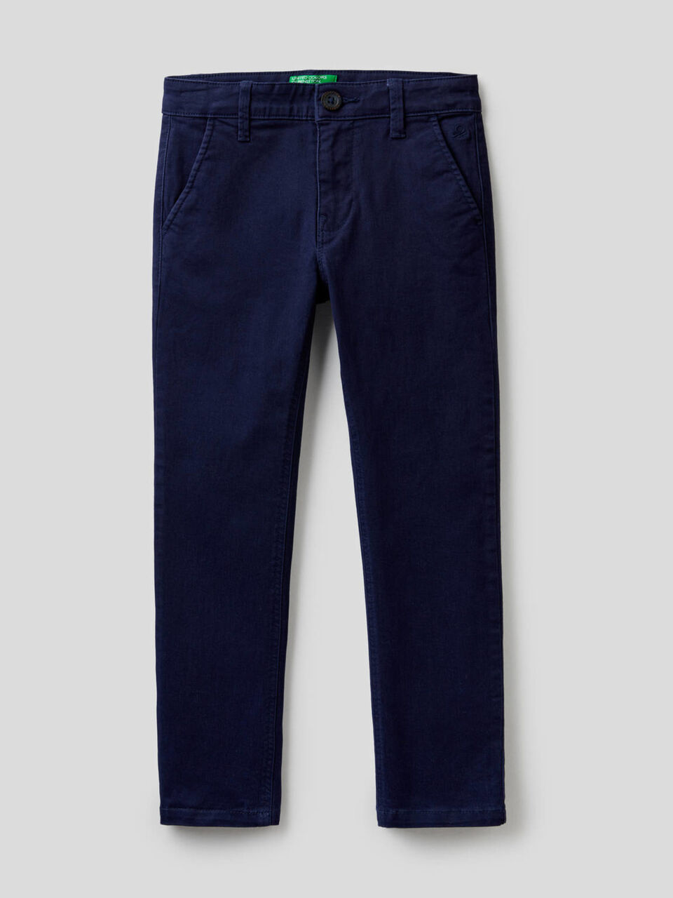 Slim fit trousers in stretch cotton image number 1