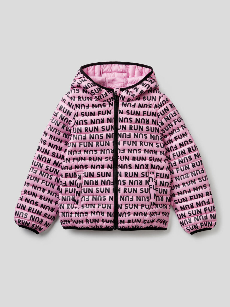 Jacket with zipper and hood image number 1
