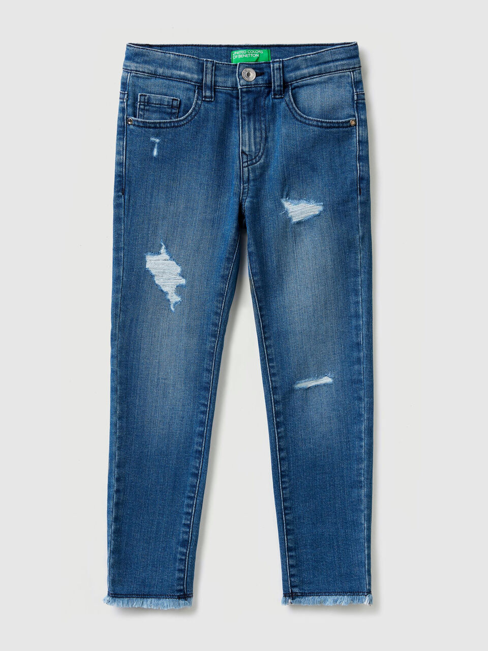 Stretch jeans with tears image number 1