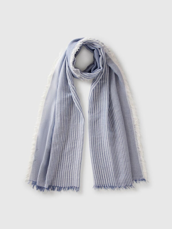 Lightweight striped scarf Men