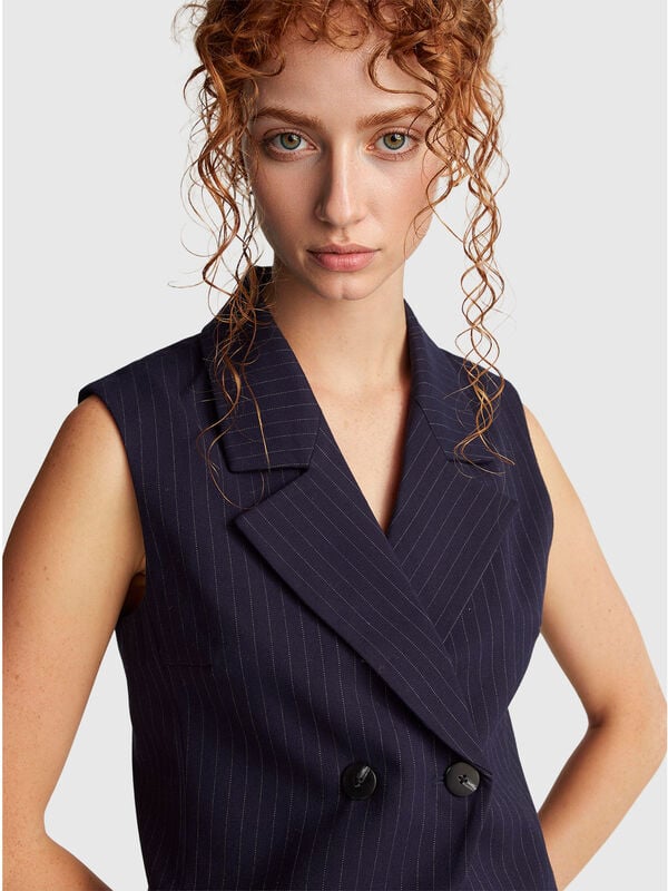 Double-breasted pinstripe vest Women