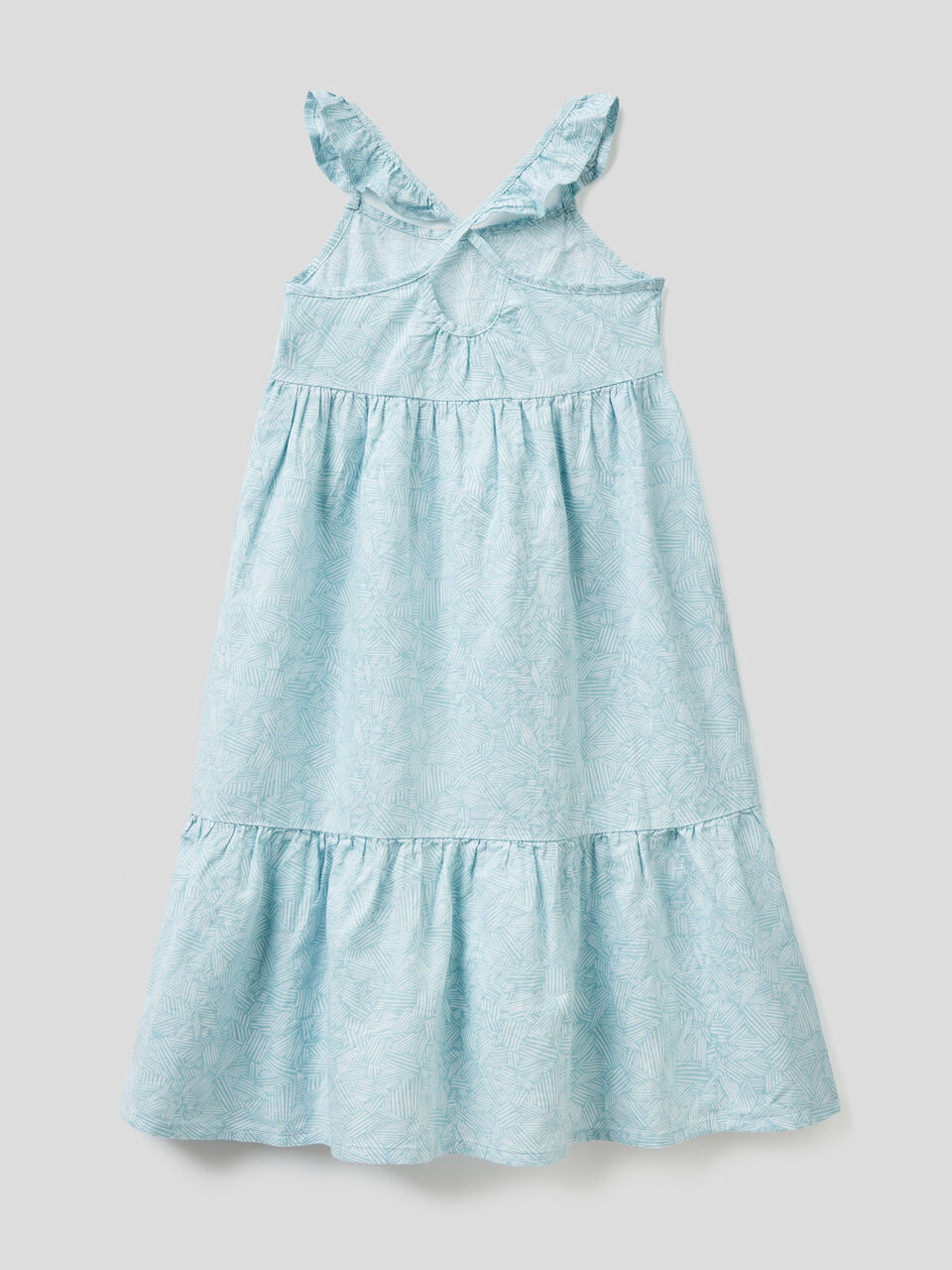 Midi dress in linen blend with frills image number 2