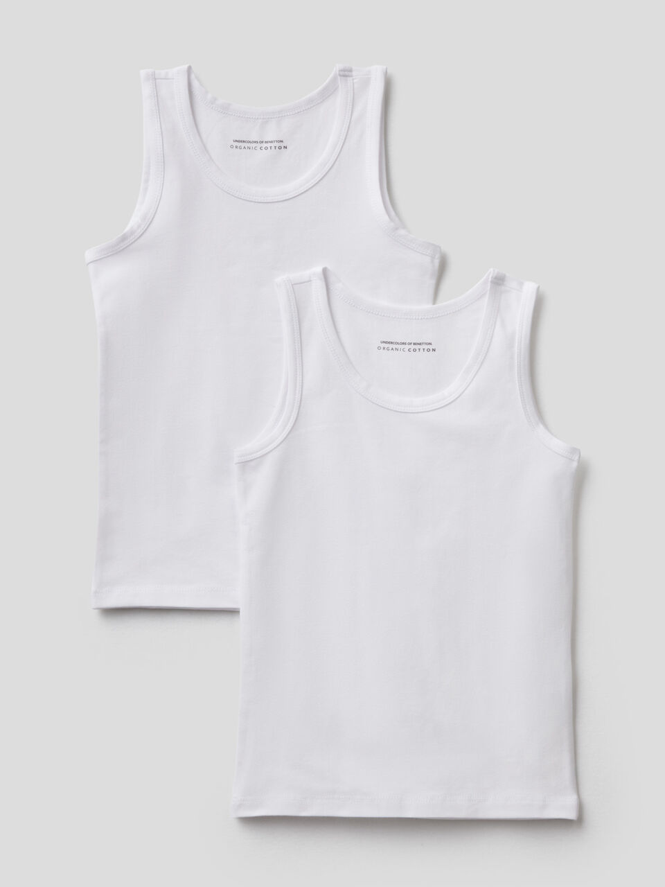 Two tank tops in stretch organic cotton image number 1
