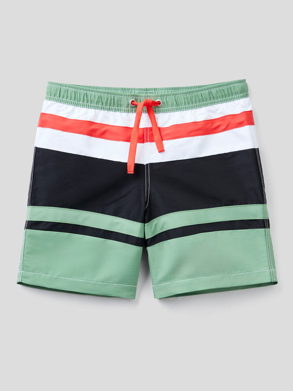 Color block swim trunks image number 1