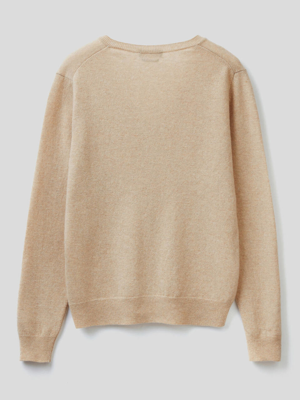 V-neck sweater in pure virgin wool image number 2