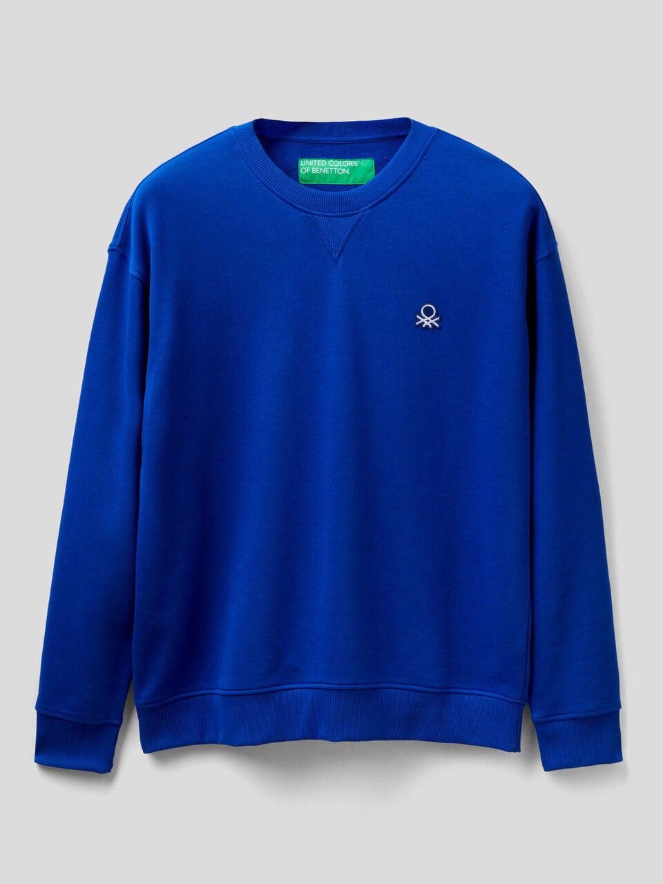 100% cotton sweatshirt with applied logo image number 1