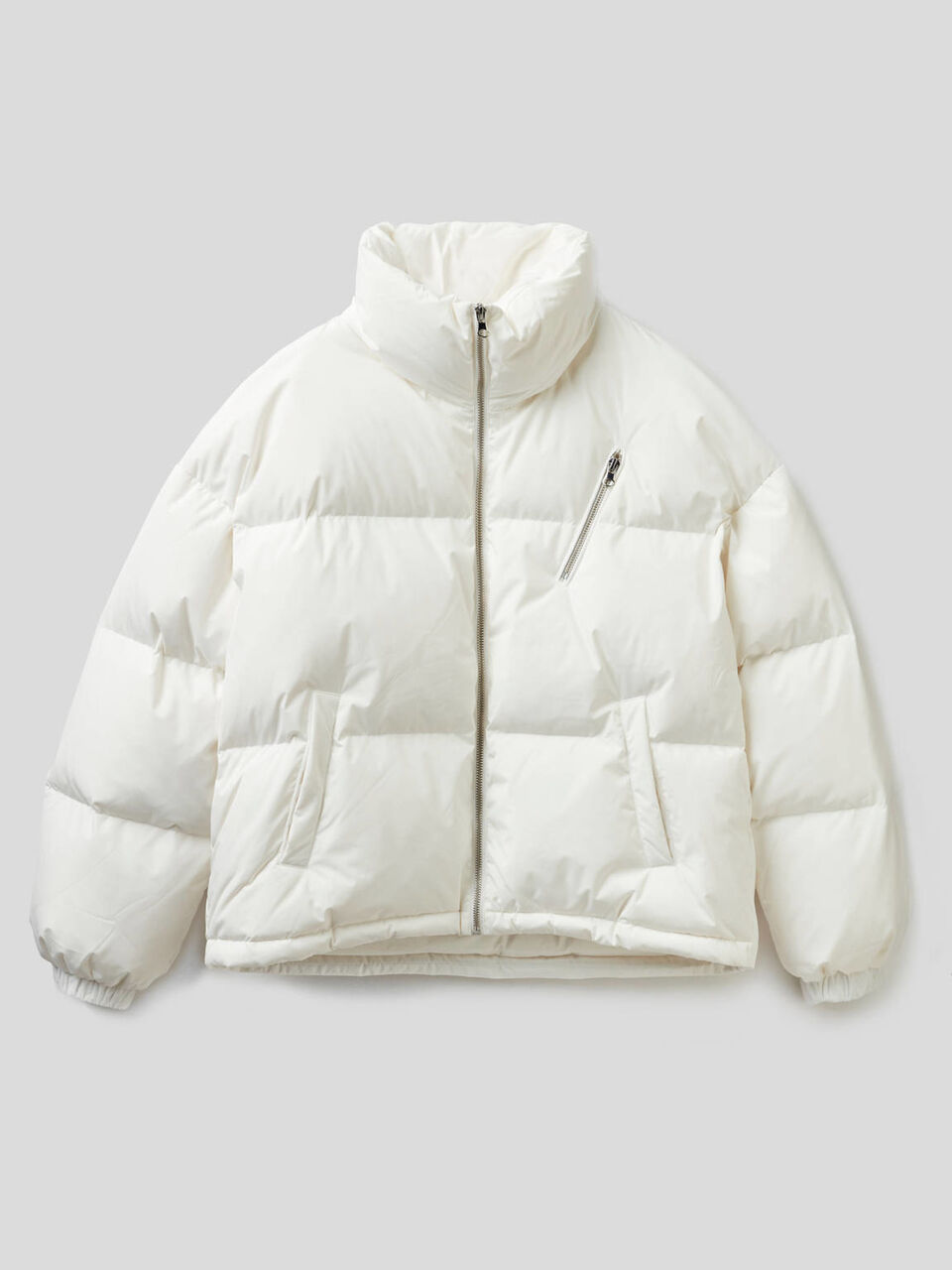 Short padded jacket with high neck image number 1
