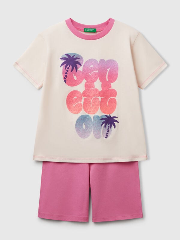 Pajamas with maxi logo Junior Boy
